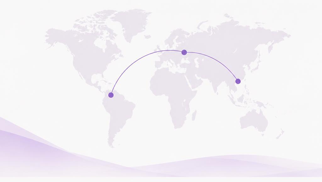 World map showing Arslan Trade connections